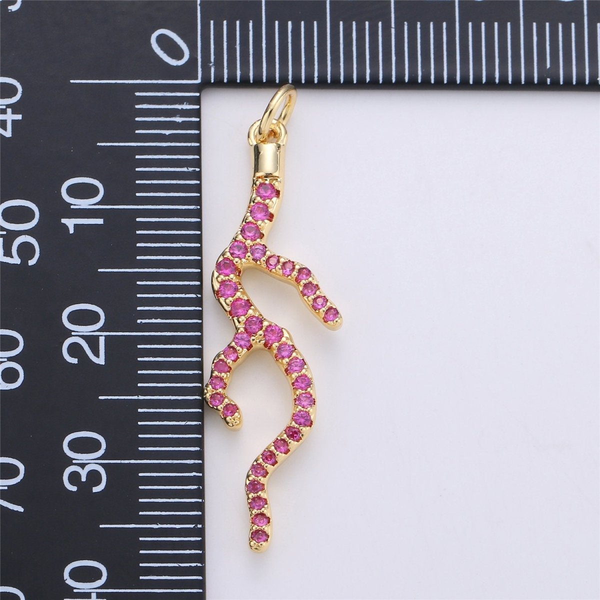 Dainty Fire Charm Micro Pave Gold Fiery hot Root Charm gift Heat Dangle Pendant Drop Pendant for Necklace Earring Supply C-906 - DLUXCA
