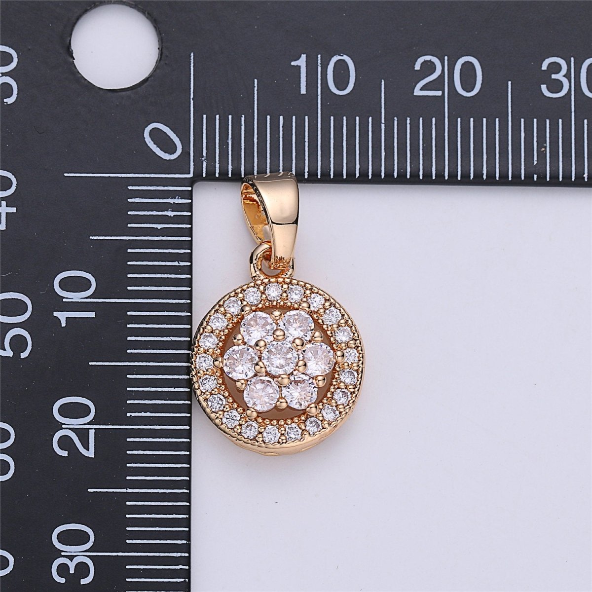Dainty Frozen Ice Dangle Cubic Zirconia Necklace Pendant Bead Bails Findings for Jewelry Making I-142 - DLUXCA