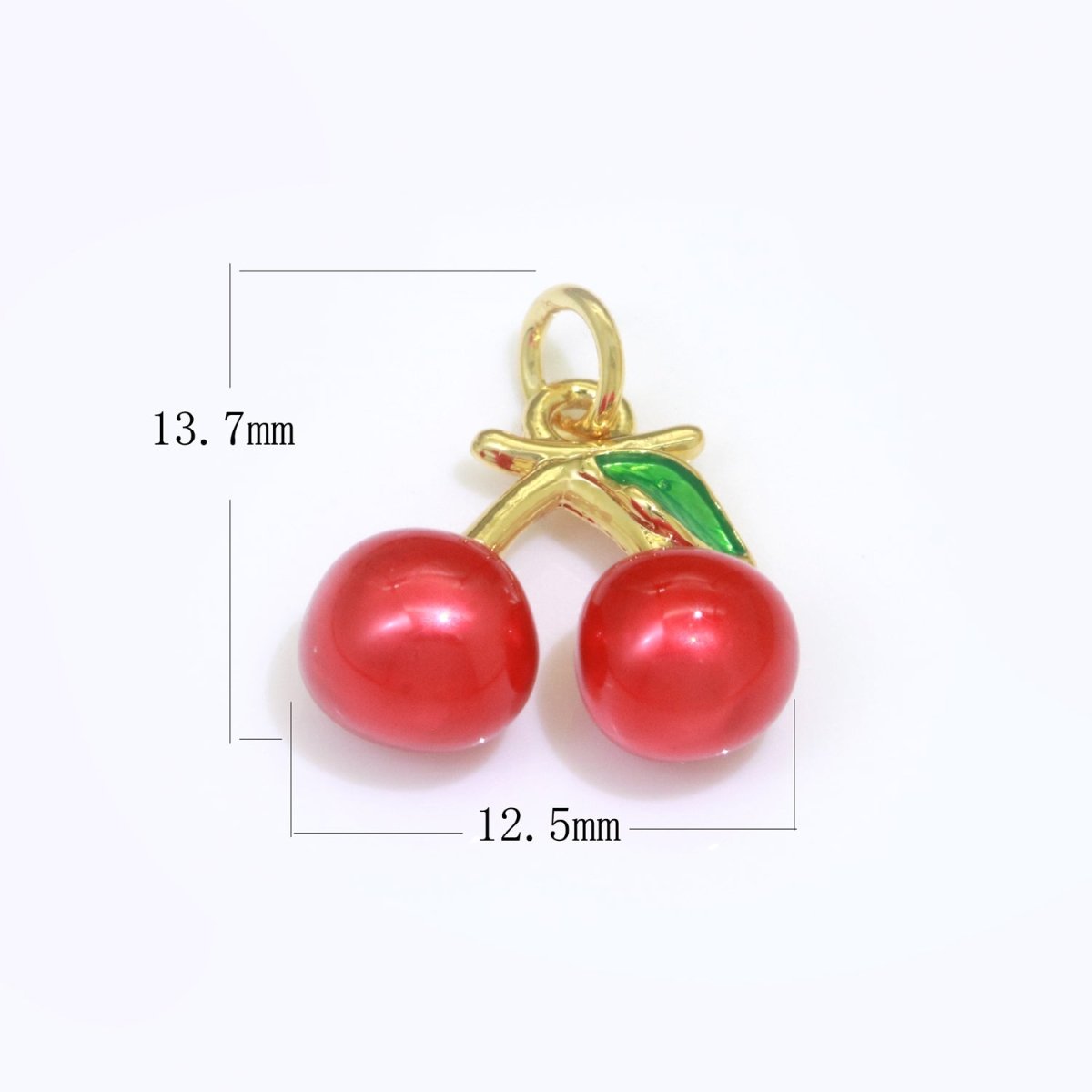 Dainty fruit charm Red Strawberry, Mango, Raspberry, Cherry Charm Lead Nickel free, Jewelry making supplies Enamel Jewelry Food M-542 - M-544 M-551 - DLUXCA