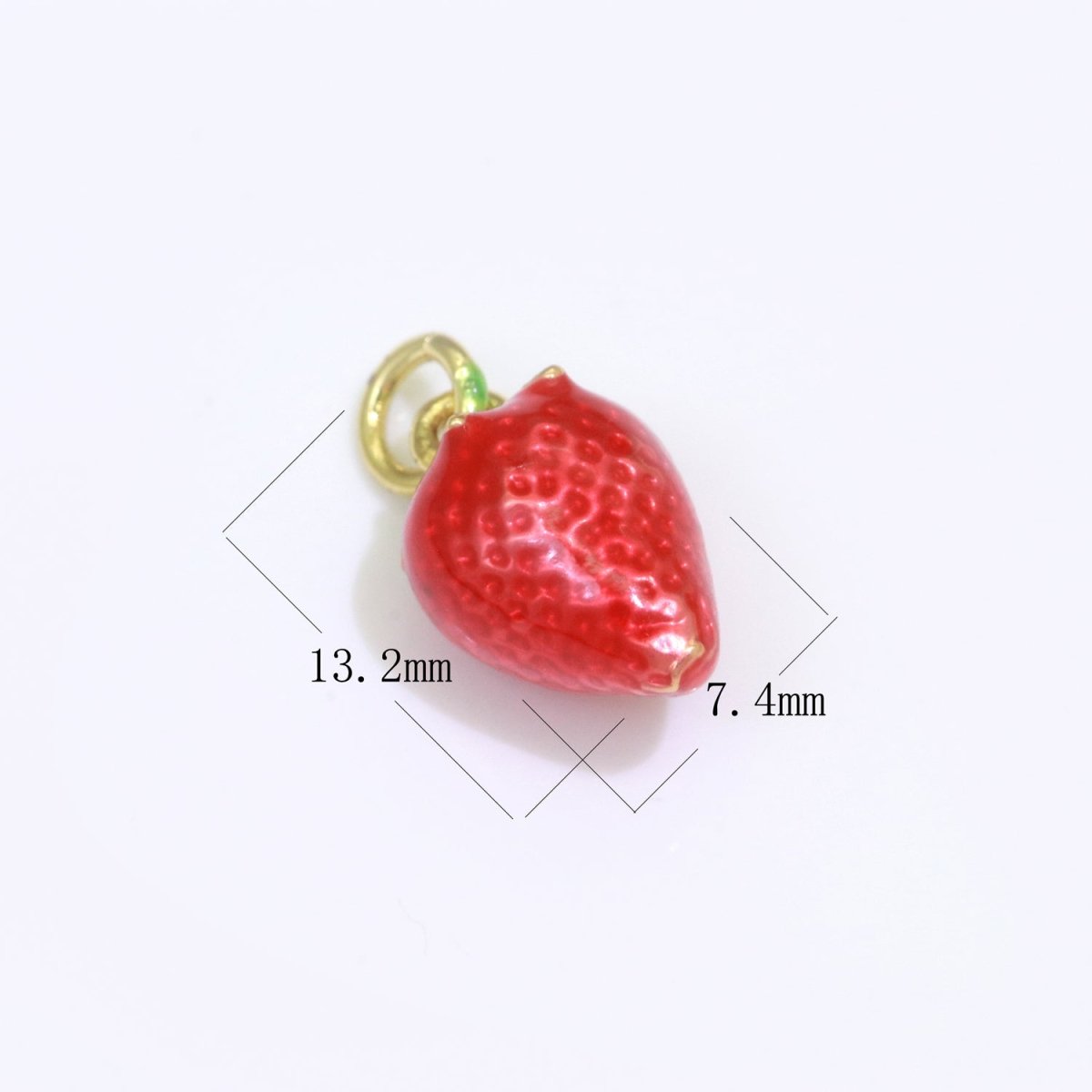 Dainty fruit charm Red Strawberry, Mango, Raspberry, Cherry Charm Lead Nickel free, Jewelry making supplies Enamel Jewelry Food M-542 - M-544 M-551 - DLUXCA