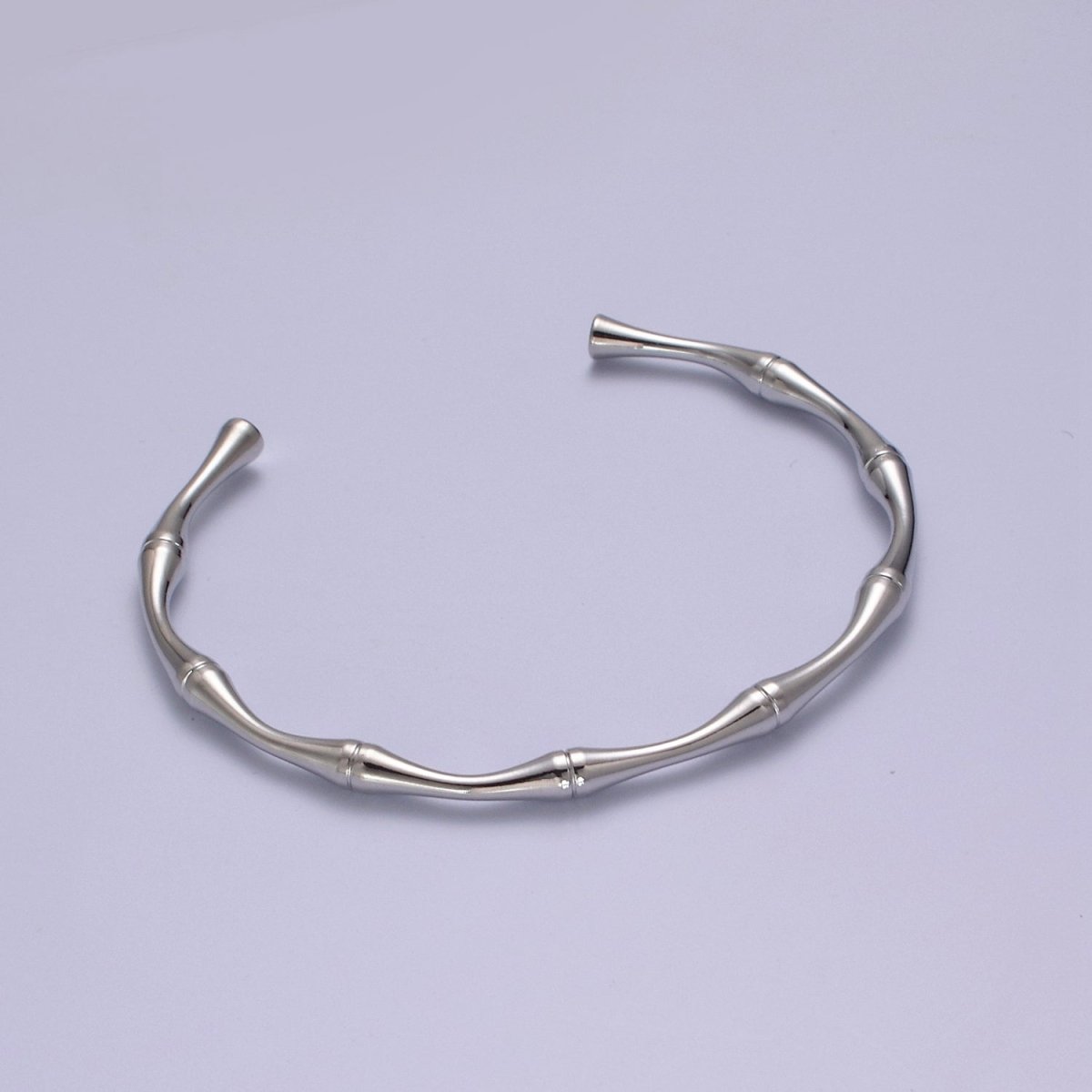Dainty Gold bamboo bangle bracelet Open Cuff Bracelet Adjustable Stackable jewelry Wholesale Fashion Jewelry | WA-696 WA-697 Clearance Pricing - DLUXCA