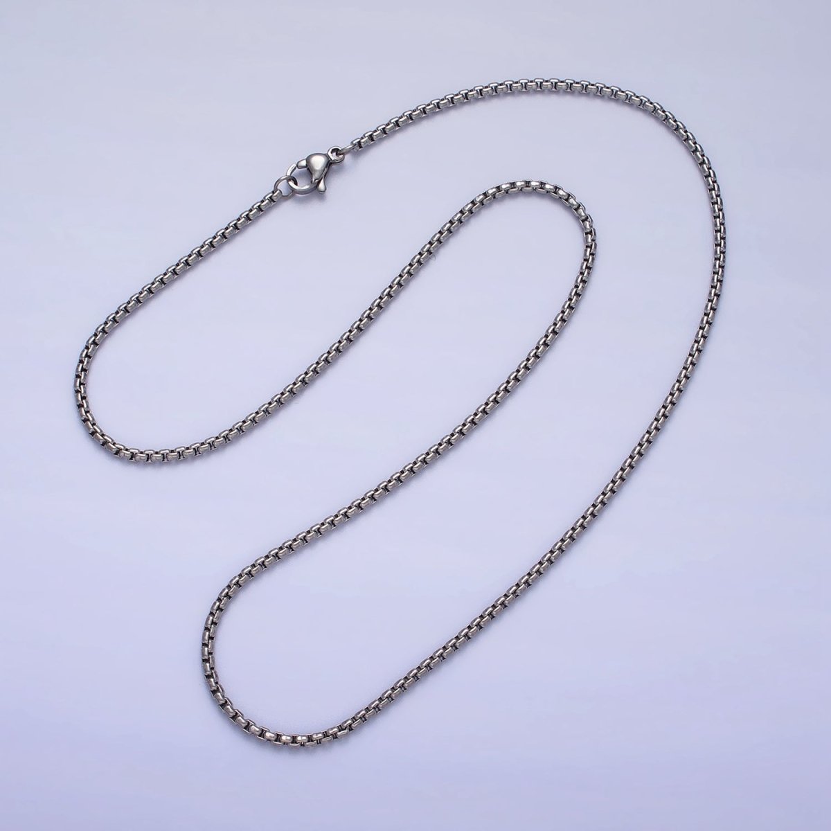 Dainty Gold Cable Rolo Chain Necklace | Waterproof | Unisex Silver Box Chain | Anti Tarnish | STAINLESS STEEL Chain | WA-1710 to WA-1712 Clearance Pricing - DLUXCA