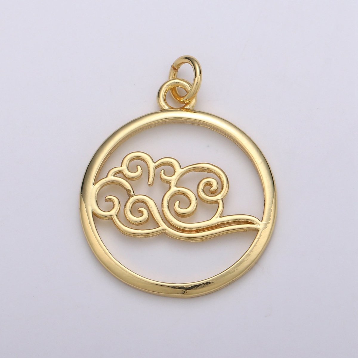 Dainty Gold Element Charm Fire Wind Earth Ocean Wave Charm. 24K Gold Filled Charm for Bracelet Necklace Earring Supply D-915 D-923 - D-925 - DLUXCA