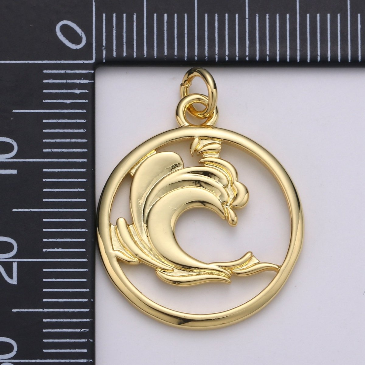 Dainty Gold Element Charm Fire Wind Earth Ocean Wave Charm. 24K Gold Filled Charm for Bracelet Necklace Earring Supply D-915 D-923 - D-925 - DLUXCA