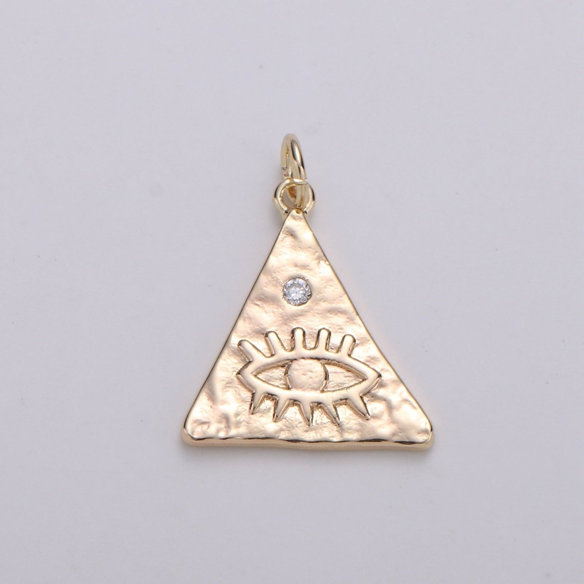 Dainty Gold Eye of Providence Symbol Pendant All Seeing Eye Charm Illuminati Emblem Evil Eye Amulet Talisman Sign Medallion Charm D-782 - DLUXCA