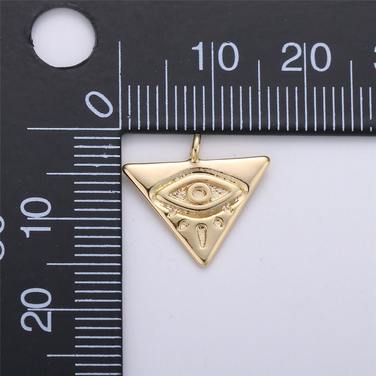 Dainty Gold Eye of Providence Symbol Pendant All Seeing Eye Charm Illuminati Emblem Third Eye Amulet Talisman Sign Medallion CharmC-619 - DLUXCA