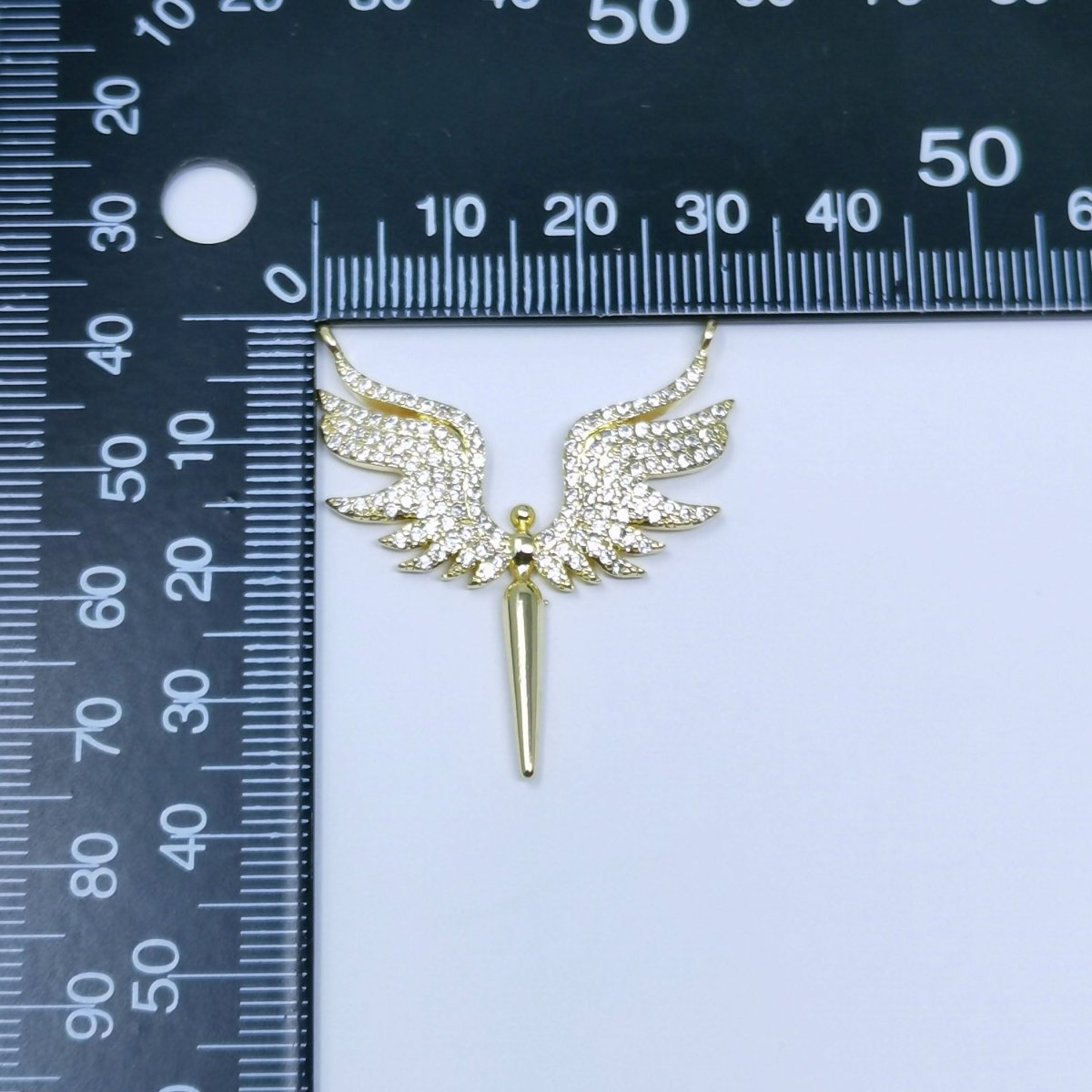 Dainty Gold Filled Angel Charm Connector for Statement Necklace F-561 - DLUXCA