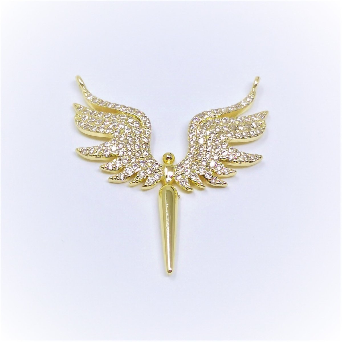 Dainty Gold Filled Angel Charm Connector for Statement Necklace F-561 - DLUXCA