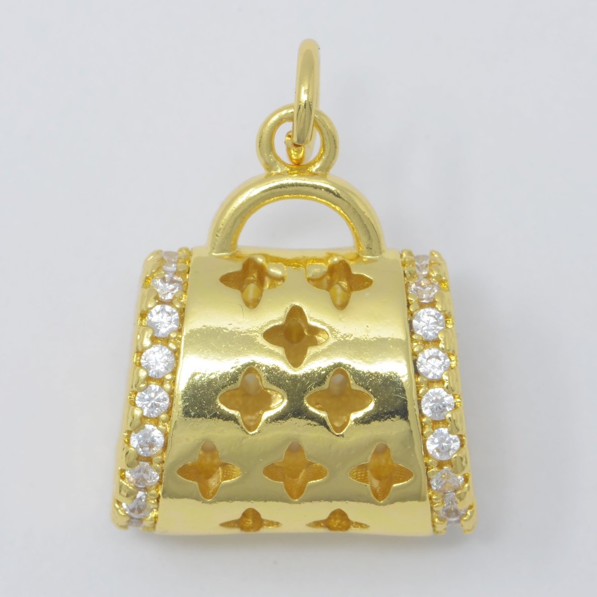 Dainty Gold Filled Bag Purse Charm Fashionista Designer Inspired M-384 - DLUXCA