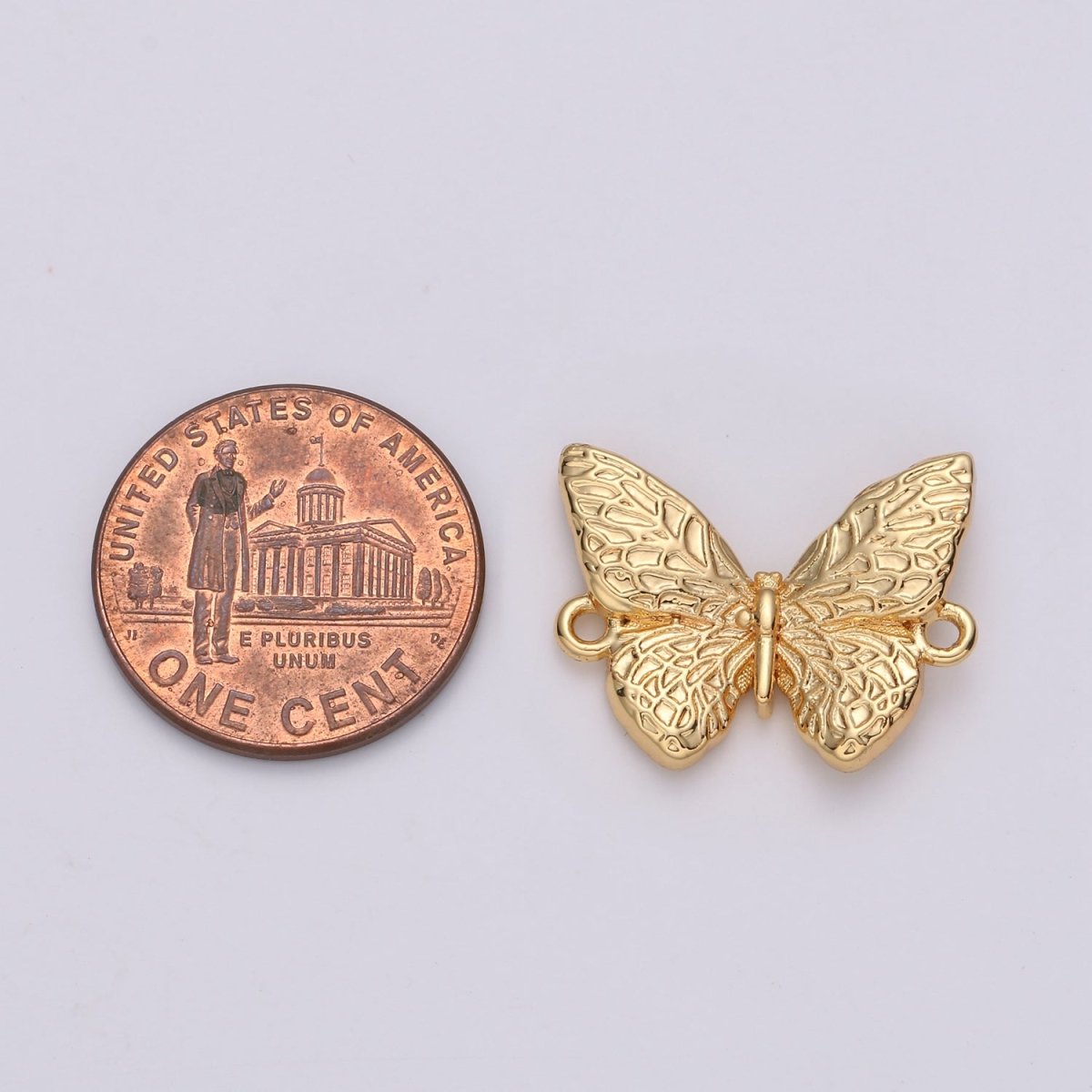 Dainty Gold Filled Butterfly Connectors F-404-F-406 - DLUXCA