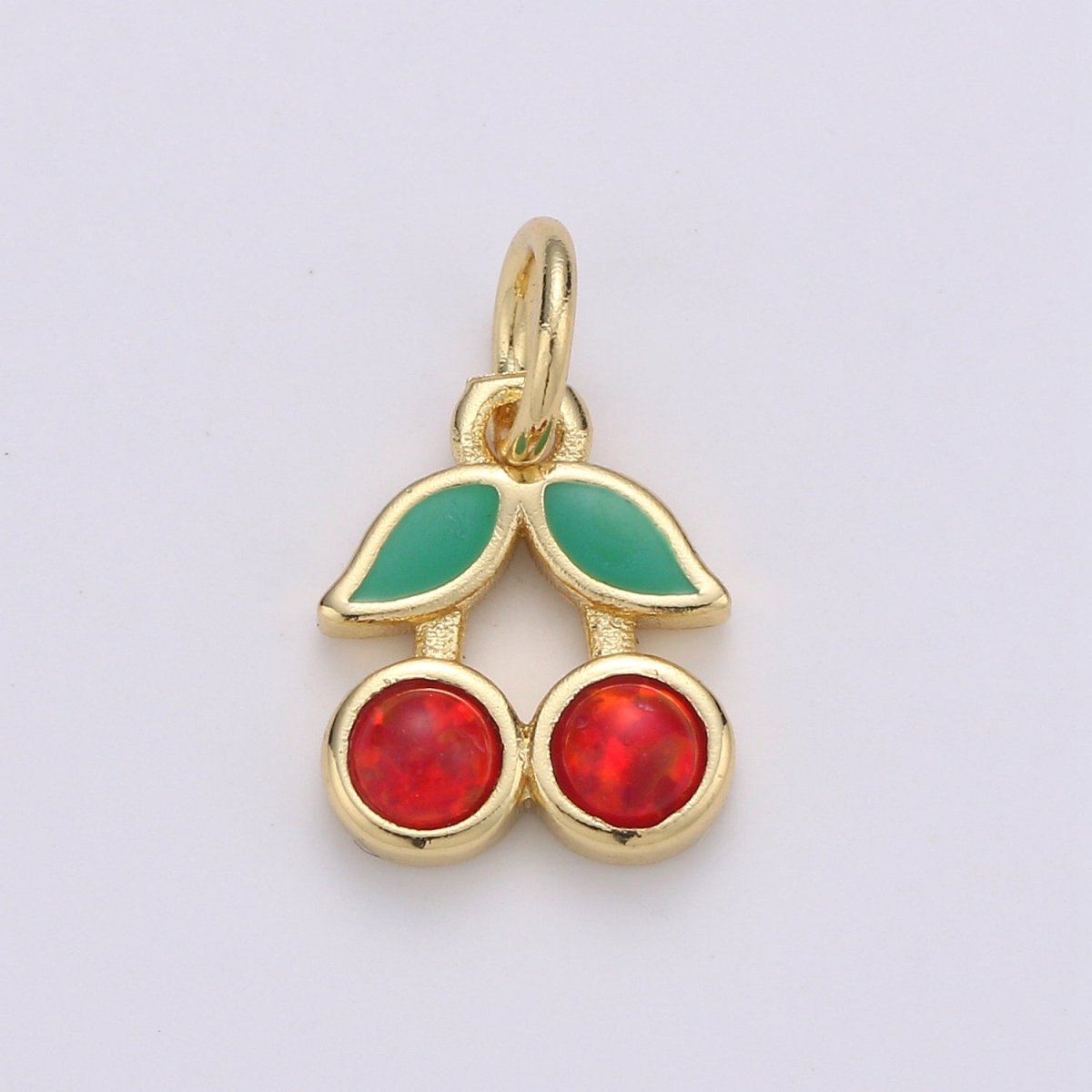 Dainty Gold Filled Cherry Charm E-017-E-019 - DLUXCA