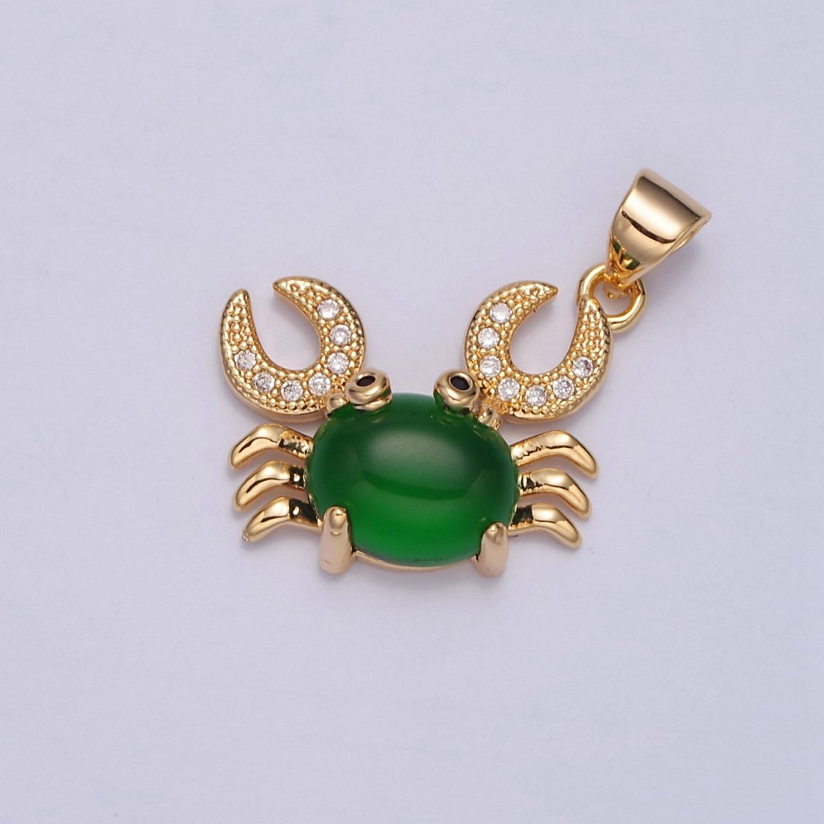 Dainty Gold Filled Crab Pendant J-599 - DLUXCA