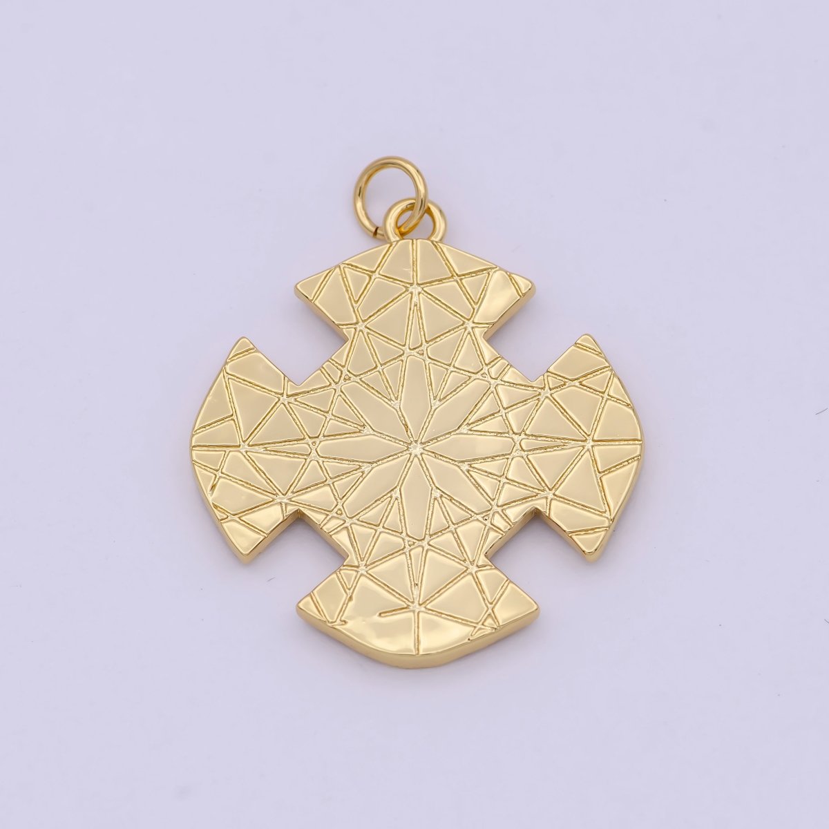 Dainty Gold Filled Cross Evil Eye Charm Medallion Pendant for Bracelet Necklace Supply N-363 - DLUXCA