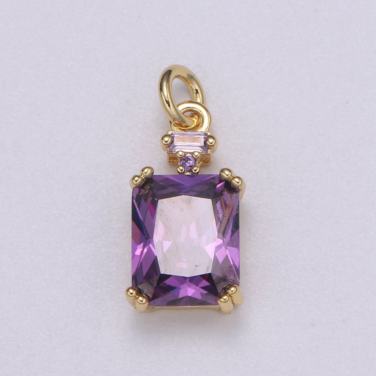 Dainty Gold Filled Crystal Charm E-247-E-253 M-490 - DLUXCA