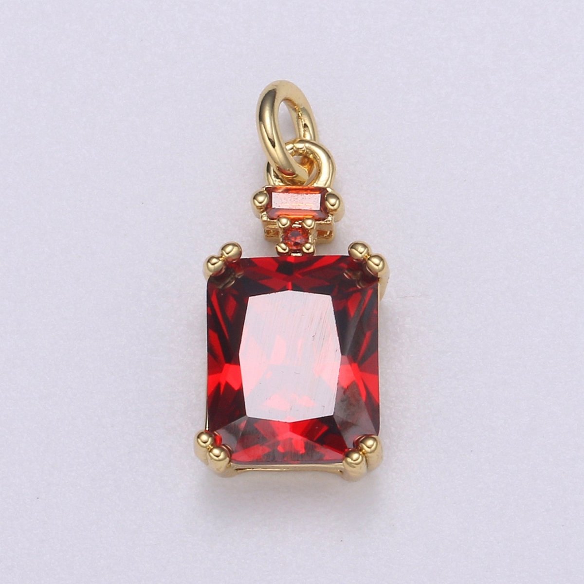 Dainty Gold Filled Crystal Charm E-247-E-253 M-490 - DLUXCA