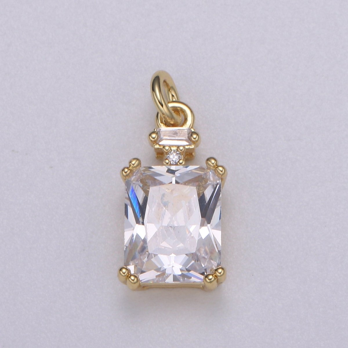 Dainty Gold Filled Crystal Charm E-247-E-253 M-490 - DLUXCA