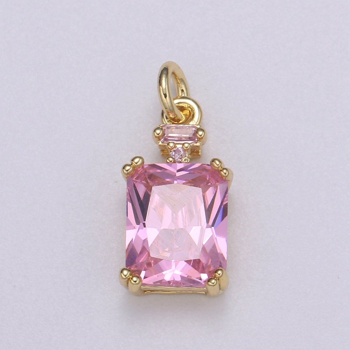 Dainty Gold Filled Crystal Charm E-247-E-253 M-490 - DLUXCA
