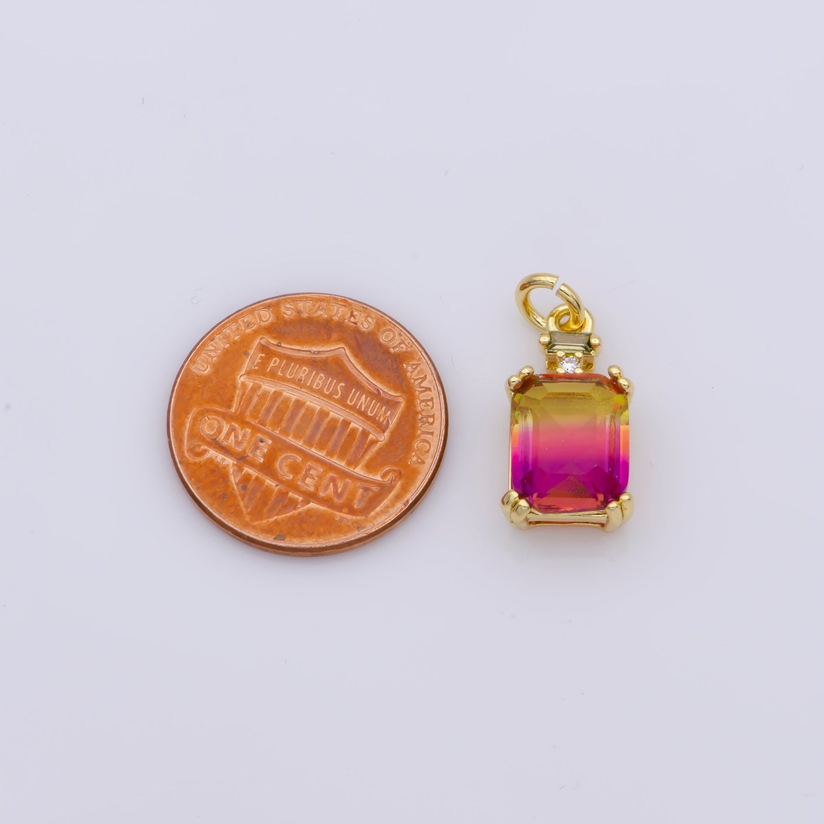 Dainty Gold Filled Crystal Charm E-247-E-253 M-490 - DLUXCA