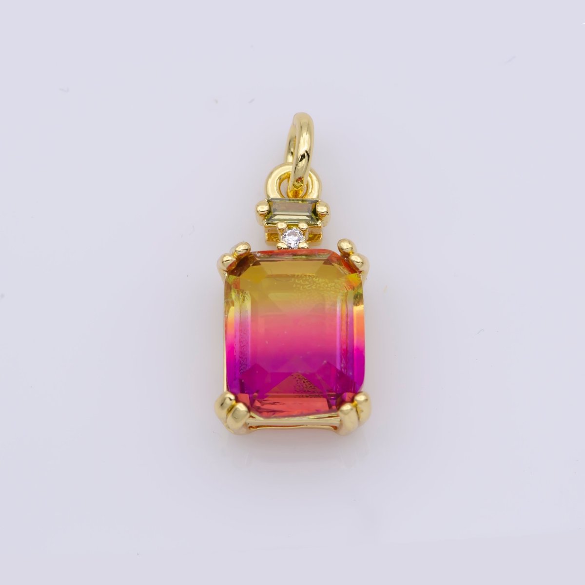 Dainty Gold Filled Crystal Charm E-247-E-253 M-490 - DLUXCA