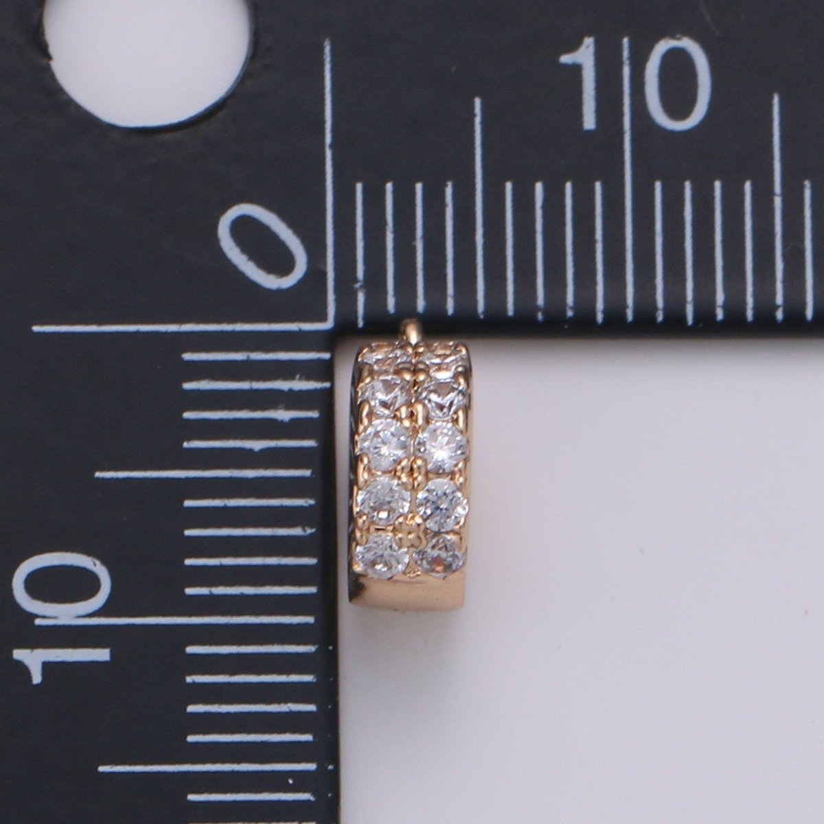 Dainty Gold Filled Crystal Ring Charm D-776 - DLUXCA