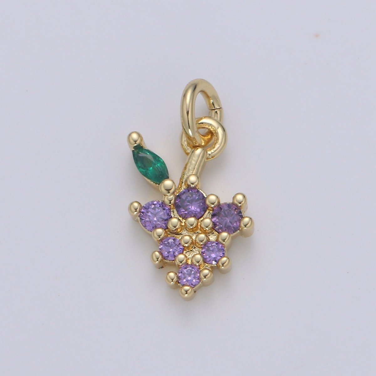 Dainty Gold Filled Grape Charm E-237 - DLUXCA