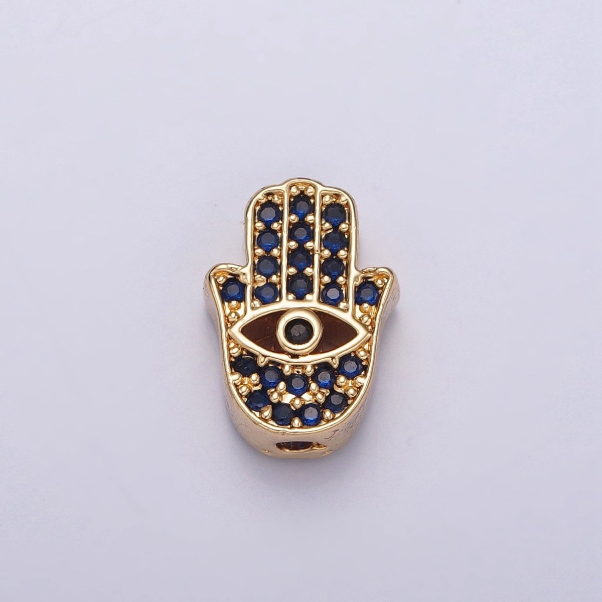 Dainty Gold Filled Hamsa Hand Bead Spacer for Bracelet Component W-908 W-909 W-910 W-911 - DLUXCA