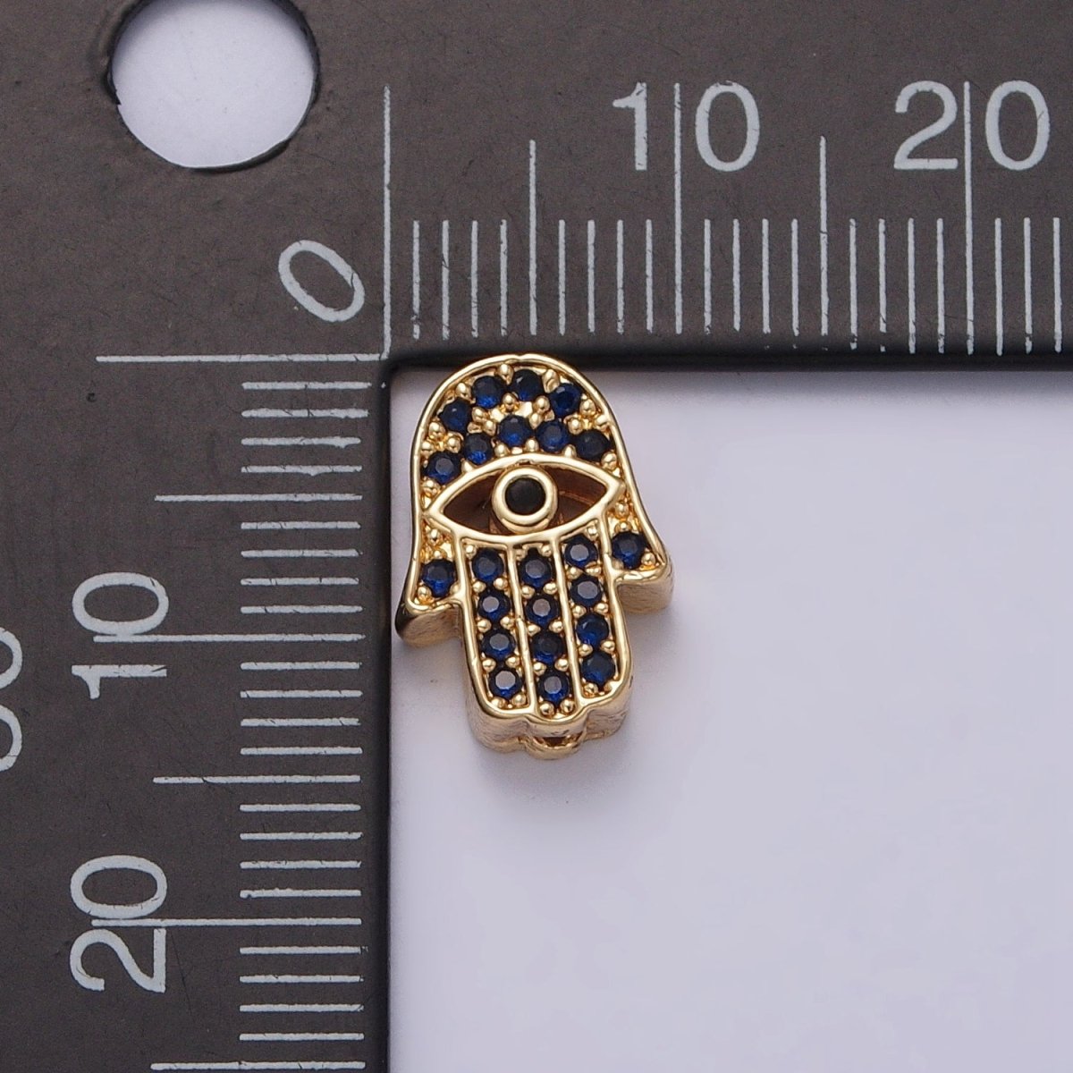 Dainty Gold Filled Hamsa Hand Bead Spacer for Bracelet Component W-908 W-909 W-910 W-911 - DLUXCA