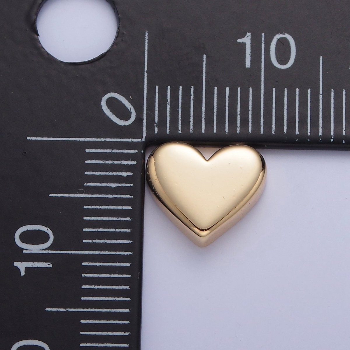 Dainty Gold Filled Heart Bead Spacer for Bracelet Necklace W-852 - DLUXCA