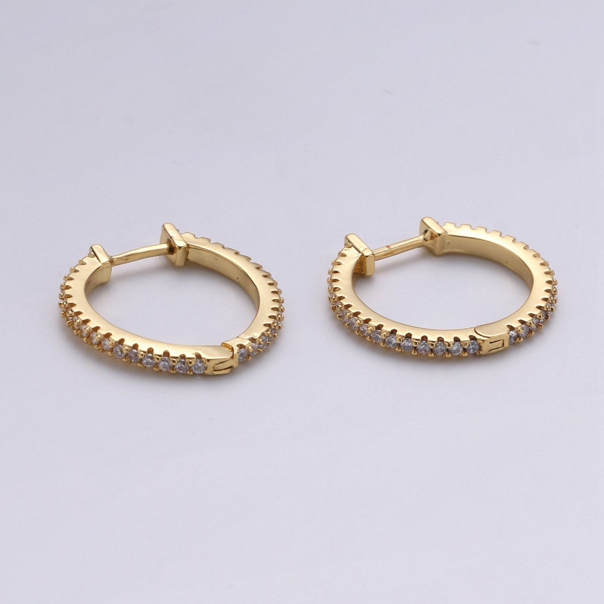 Dainty Gold Filled hoop earrings - huggie hoops earrings - Cubic hoop earrings - Dainty hoops - Tiny hoops - Thin hoops - Minimalist earring P-047 Q-222 Q-223 - DLUXCA