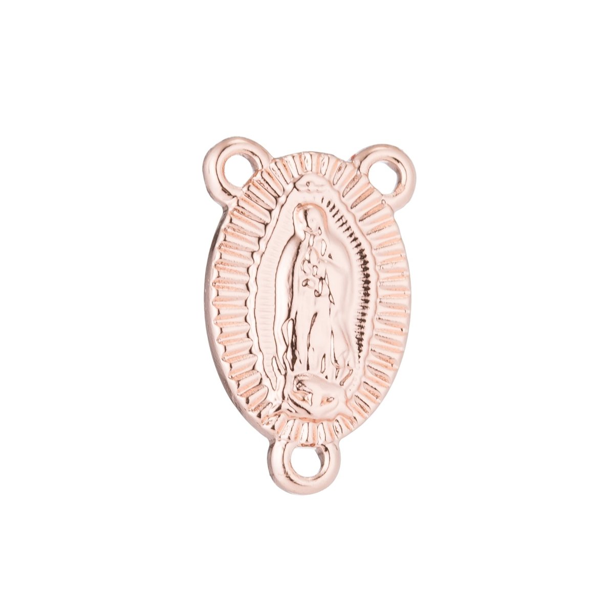 Dainty Gold Filled Rose Gold Holy Mary Connector - F-191 - DLUXCA