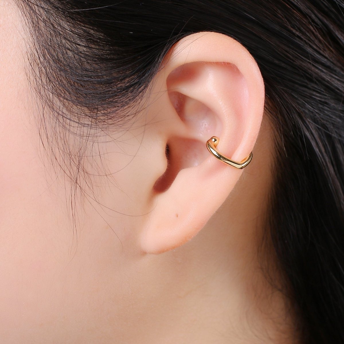 Dainty Gold Filled Simple Earcuffs - AI-085 - DLUXCA
