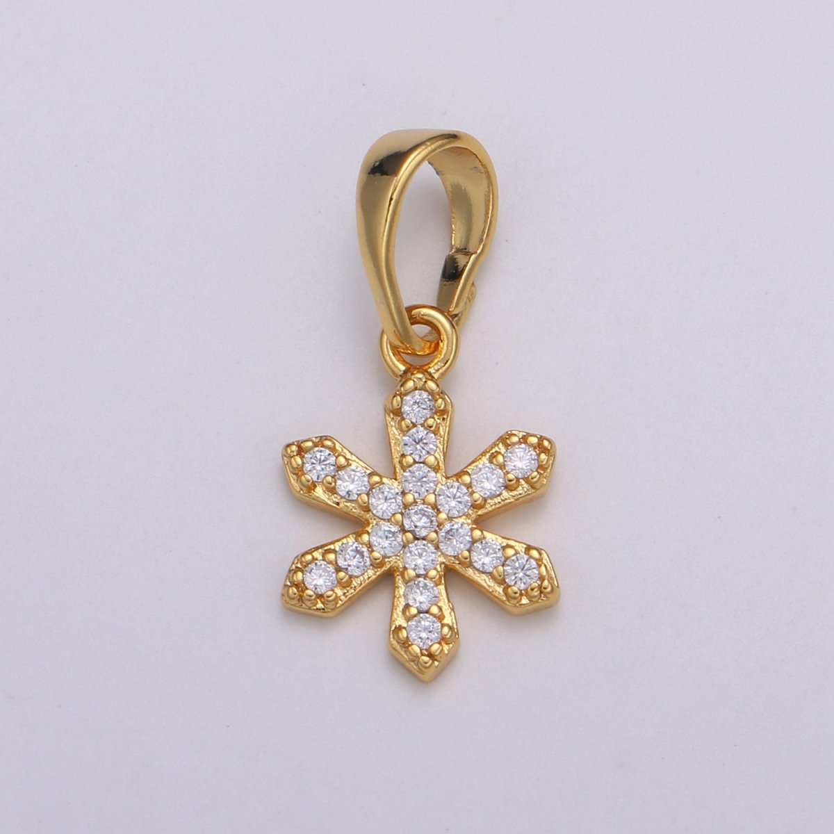 Dainty Gold Filled Snowflakes Pendants H-062 - DLUXCA