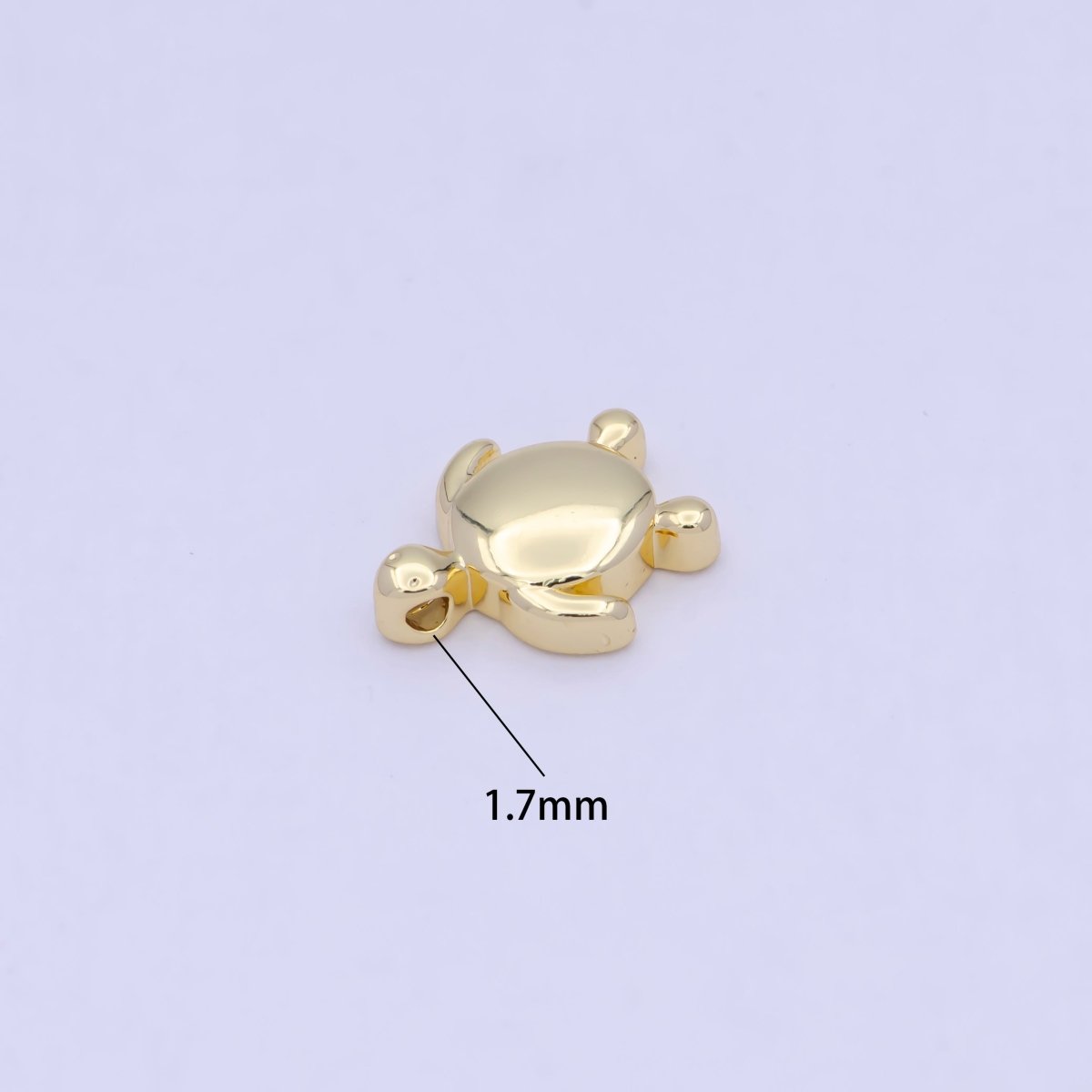 Dainty Gold Filled Turtle Bead Spacer for Bracelet W-855 - DLUXCA