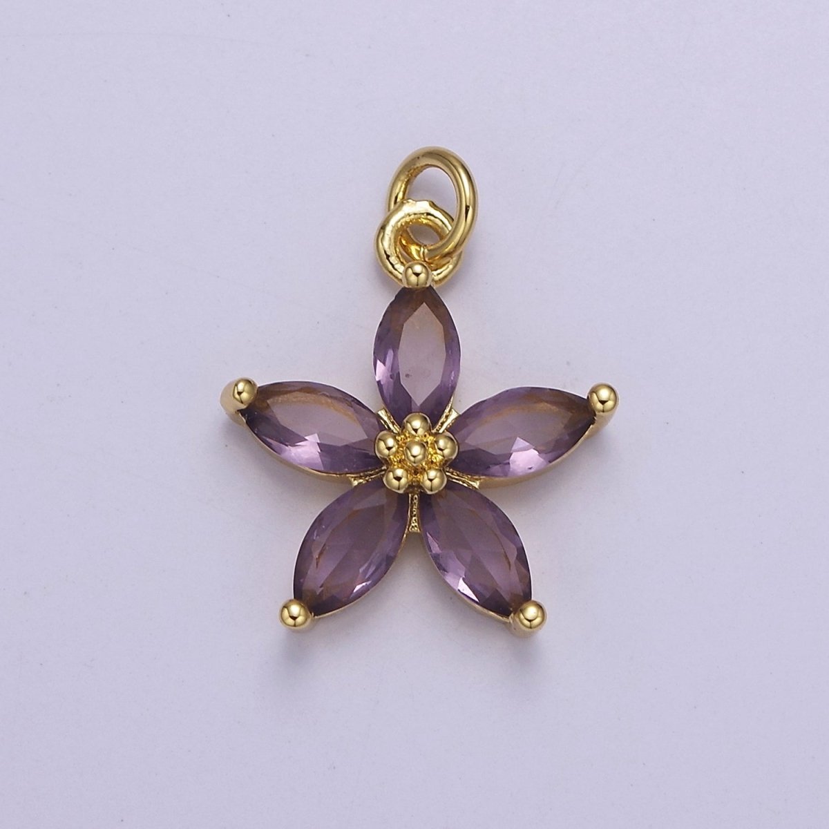 Dainty Gold Five Petal Flower Pendant, Flower Charm, Gold Flower Charm, Earring Bracelet Necklace Making Finding E-448 E-456 E-463 E-466 E-469 E-491 E-510 E-513 E-514 E-549 - DLUXCA