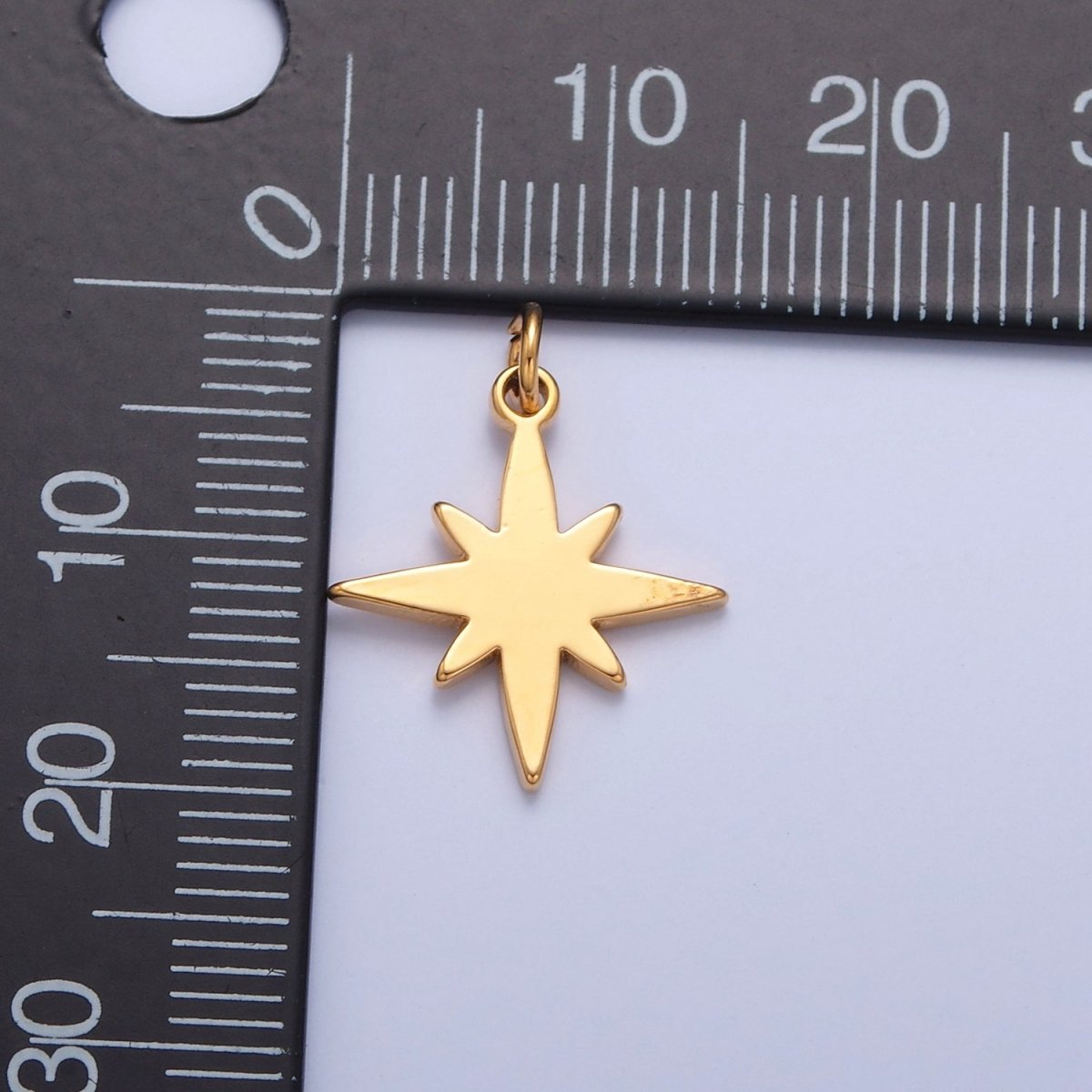 Dainty Gold Flat Polaris Northstar Pendant Only Charm for Necklace Bracelet Earring 14K or 24K Gold Filled W-460~W-462 - DLUXCA