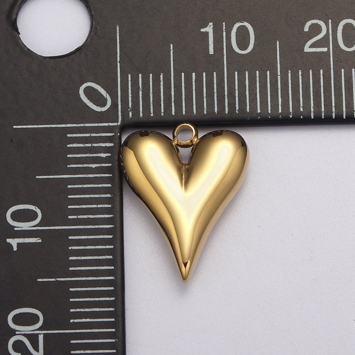 Dainty Gold Heart Charm, Earring Charm, Heart Necklace Pendant, Bracelet Charm Stainless Steel Finding E-749 E-748 - DLUXCA