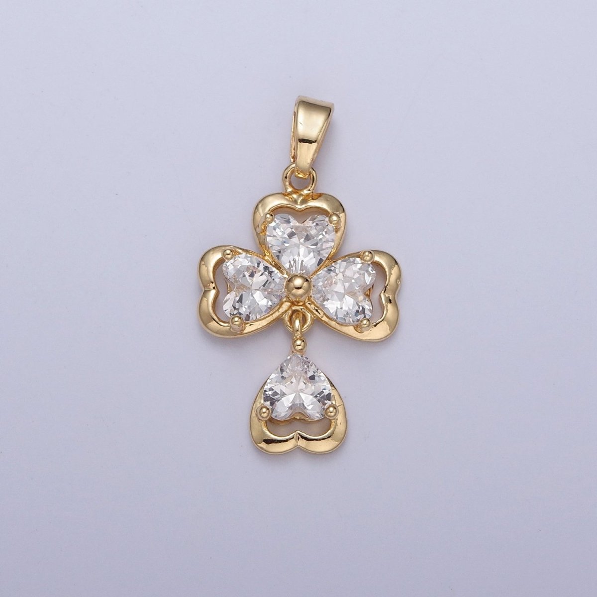 Dainty Gold Heart Cross Necklace Pendant Religious Charm Minimalist Jewelry Pendant X-348 X-349 - DLUXCA