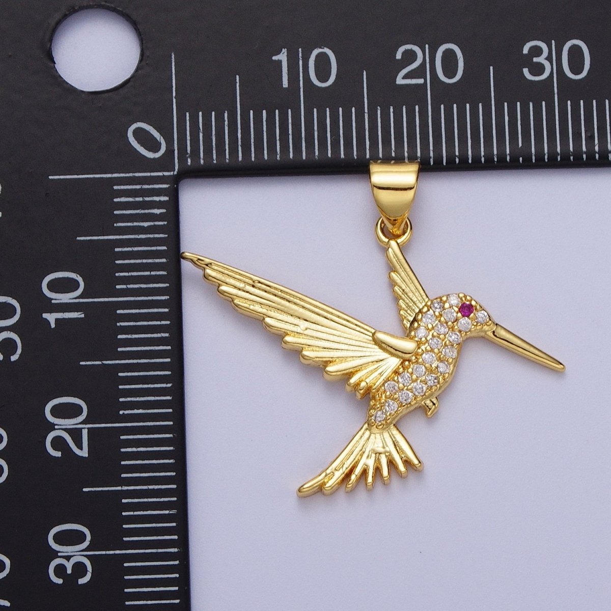 Dainty Gold Hummingbird pendant 14k gold Filled Bird colibri Charm Friend Minimalist Layering Necklaces, Hummingbird Jewelry X-684 - DLUXCA