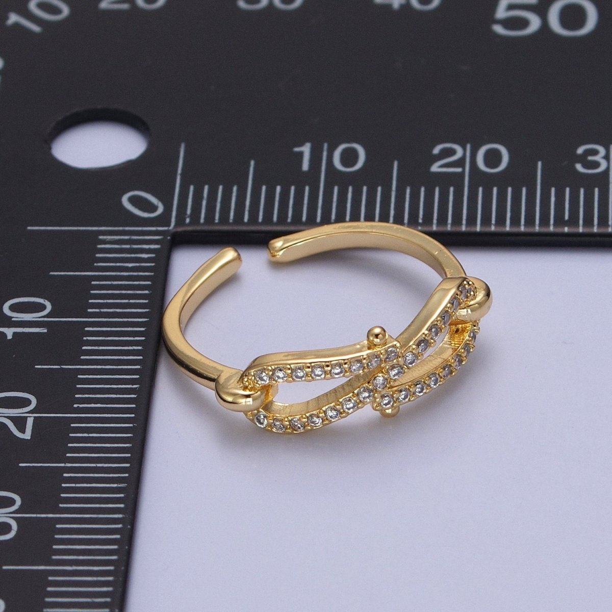 Dainty Gold Infinity Ring O-2126 - DLUXCA
