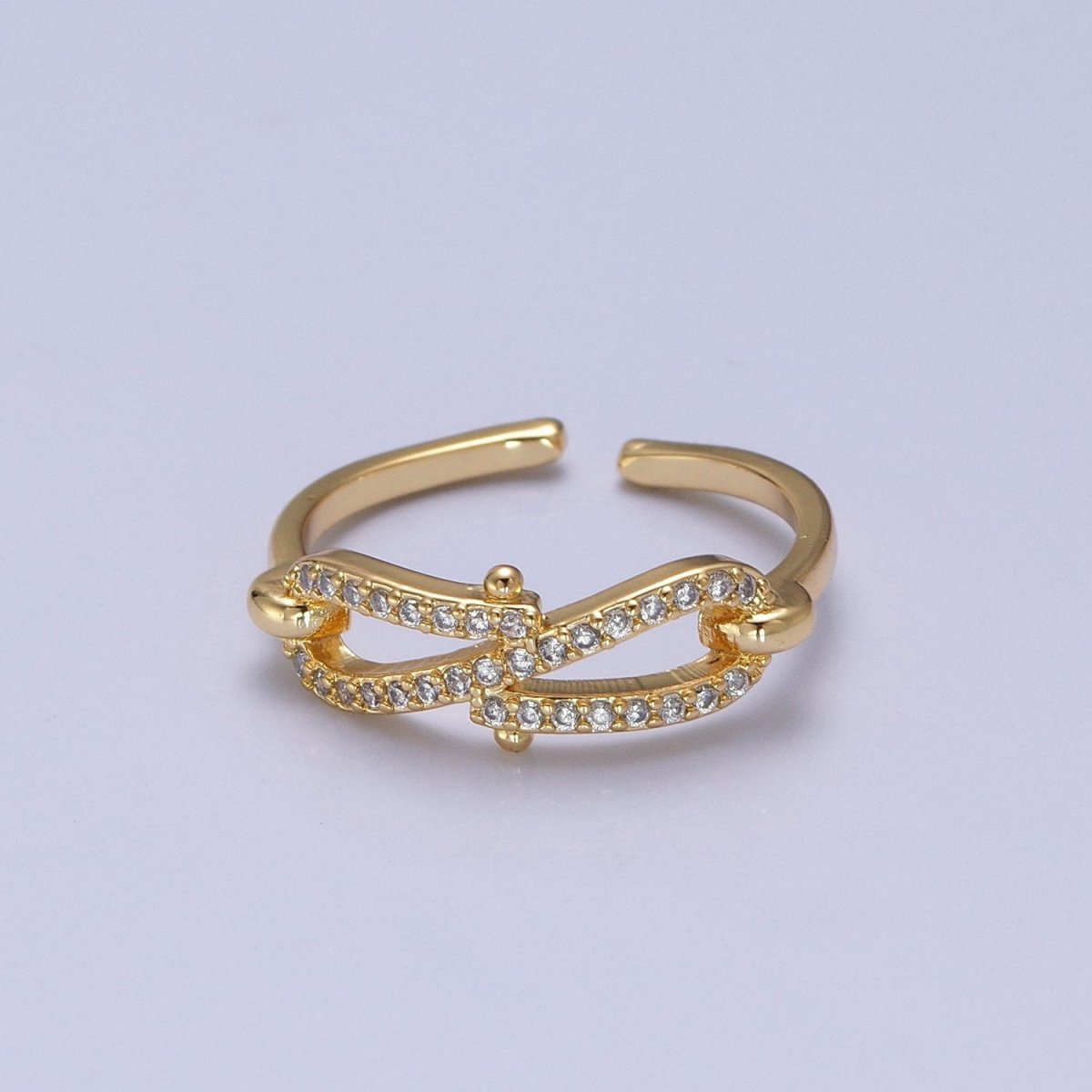 Dainty Gold Infinity Ring O-2126 - DLUXCA