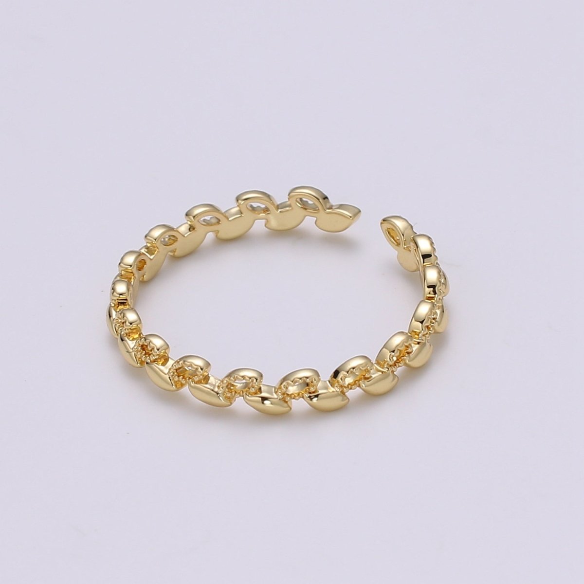 Dainty Gold Leaf Rings For Women Gold Filled Open Ring Adjustable Ring Leaf Minimalist Jewelry for Gift Idea R339 - DLUXCA