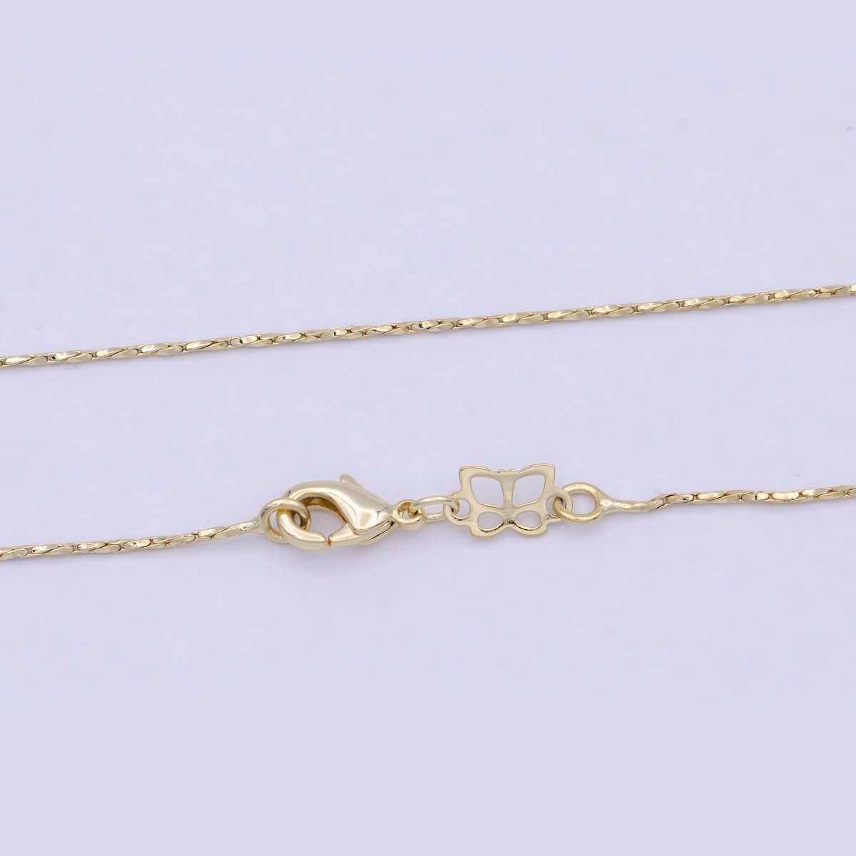 Dainty Gold Rope Chain Necklace 17.7 inch for Woman Jewelry Making Supply | WA-807 Clearance Pricing - DLUXCA