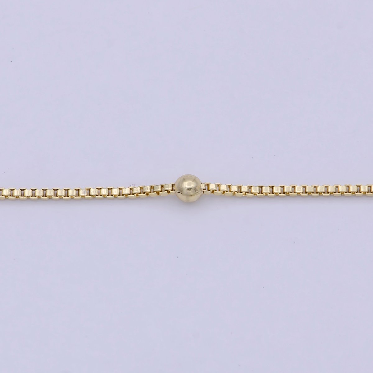 Dainty Gold Satellite Bead Chain Box Chain 18 inch Necklace For Jewelry Making Supply | WA-753 Clearance Pricing - DLUXCA