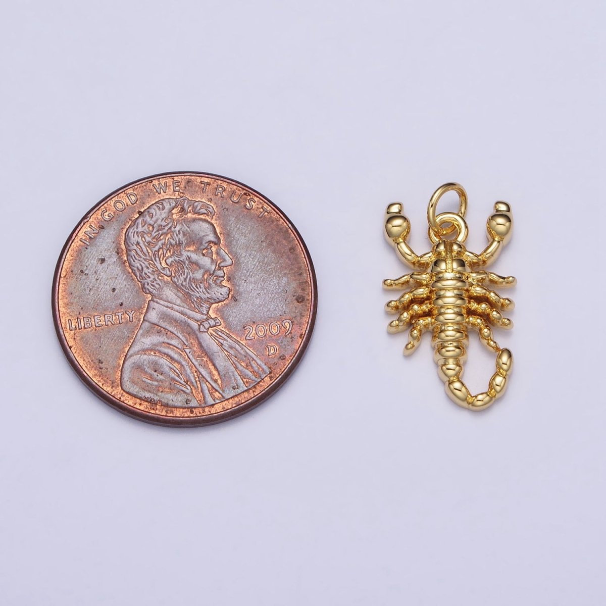 Dainty Gold Scorpion Charm Insect Animal Desert Charm AC-670 AC-671 - DLUXCA
