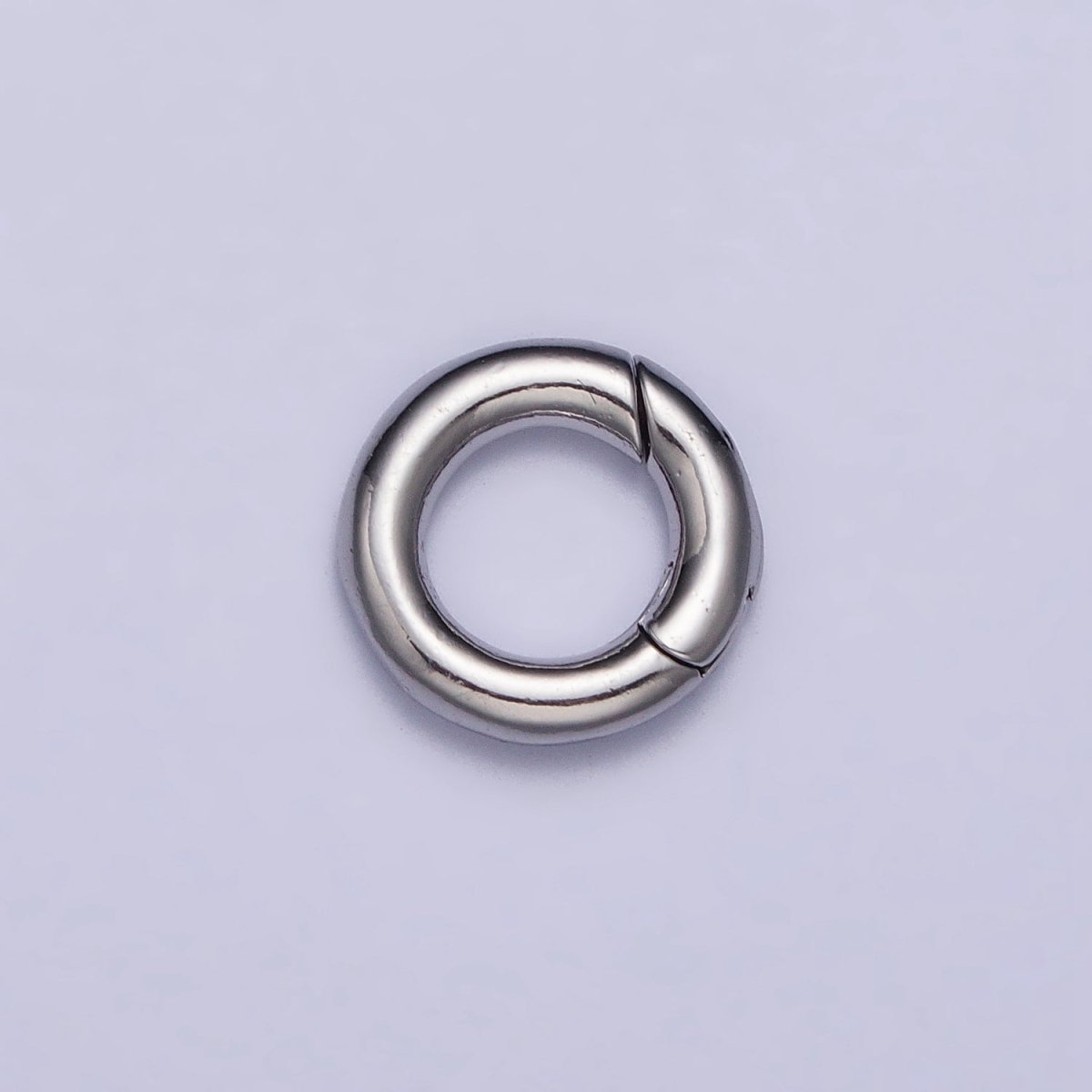 Dainty Gold Silver Spring Gate Ring 10mm, 15mm Round Circle Ring, Round Clasp, Push Clip Clasp, Spring Gate for Jewelry Making Z-340 Z-341 Z-352 Z-353 - DLUXCA