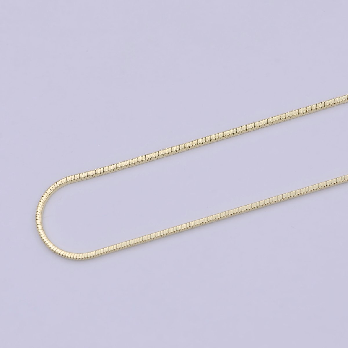 Dainty Gold Snake Chain 1 MM Round 17.7" Ready To Wear Chain Wholesale Necklace | WA-752 Clearance Pricing - DLUXCA