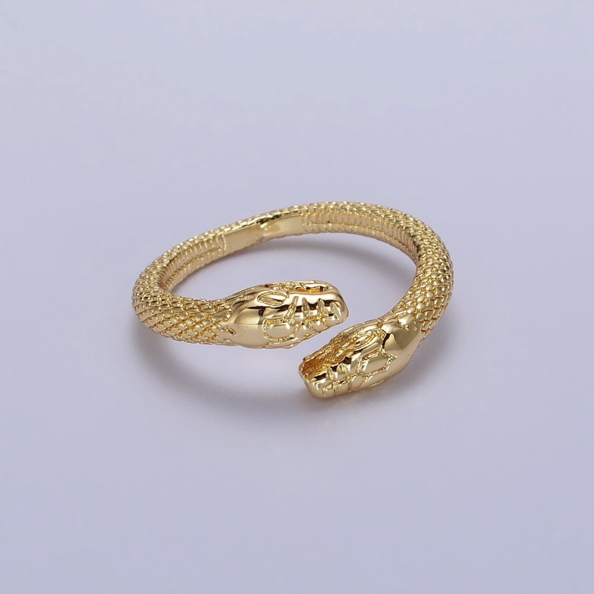 Dainty Gold Snake Ring, Adjustable Serpent Rings for Women Y-569 - DLUXCA