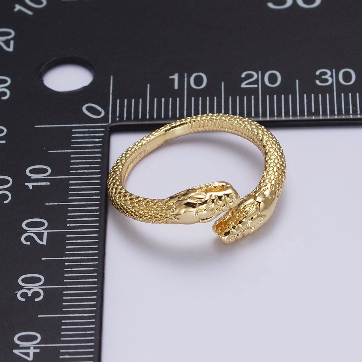 Dainty Gold Snake Ring, Adjustable Serpent Rings for Women Y-569 - DLUXCA