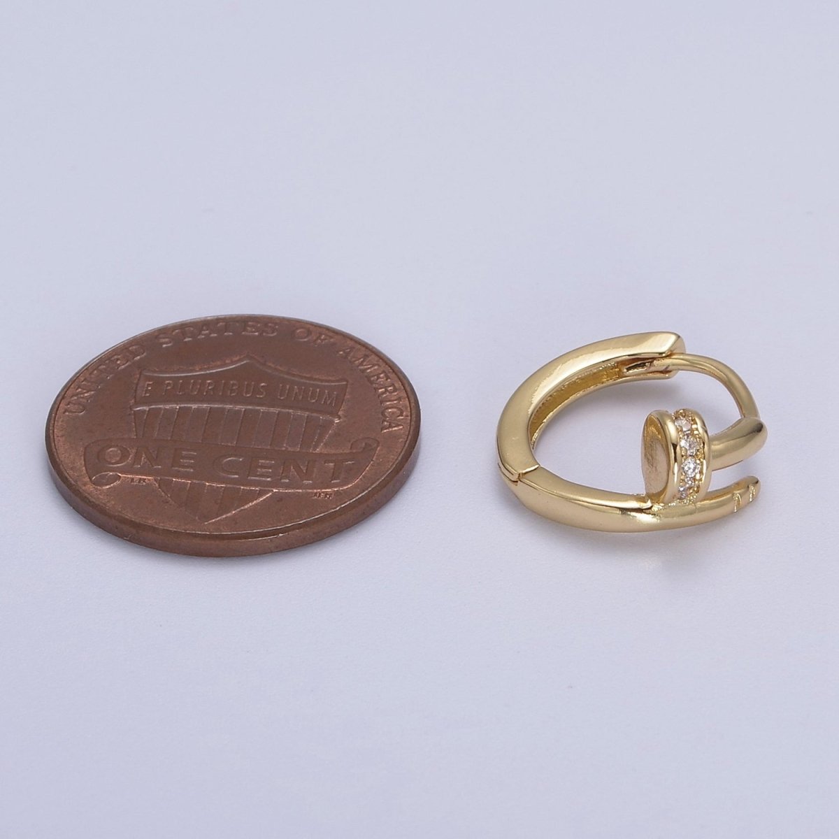Dainty Gold Spiral Huggie Earring Fashion Jewelry V-139 - DLUXCA