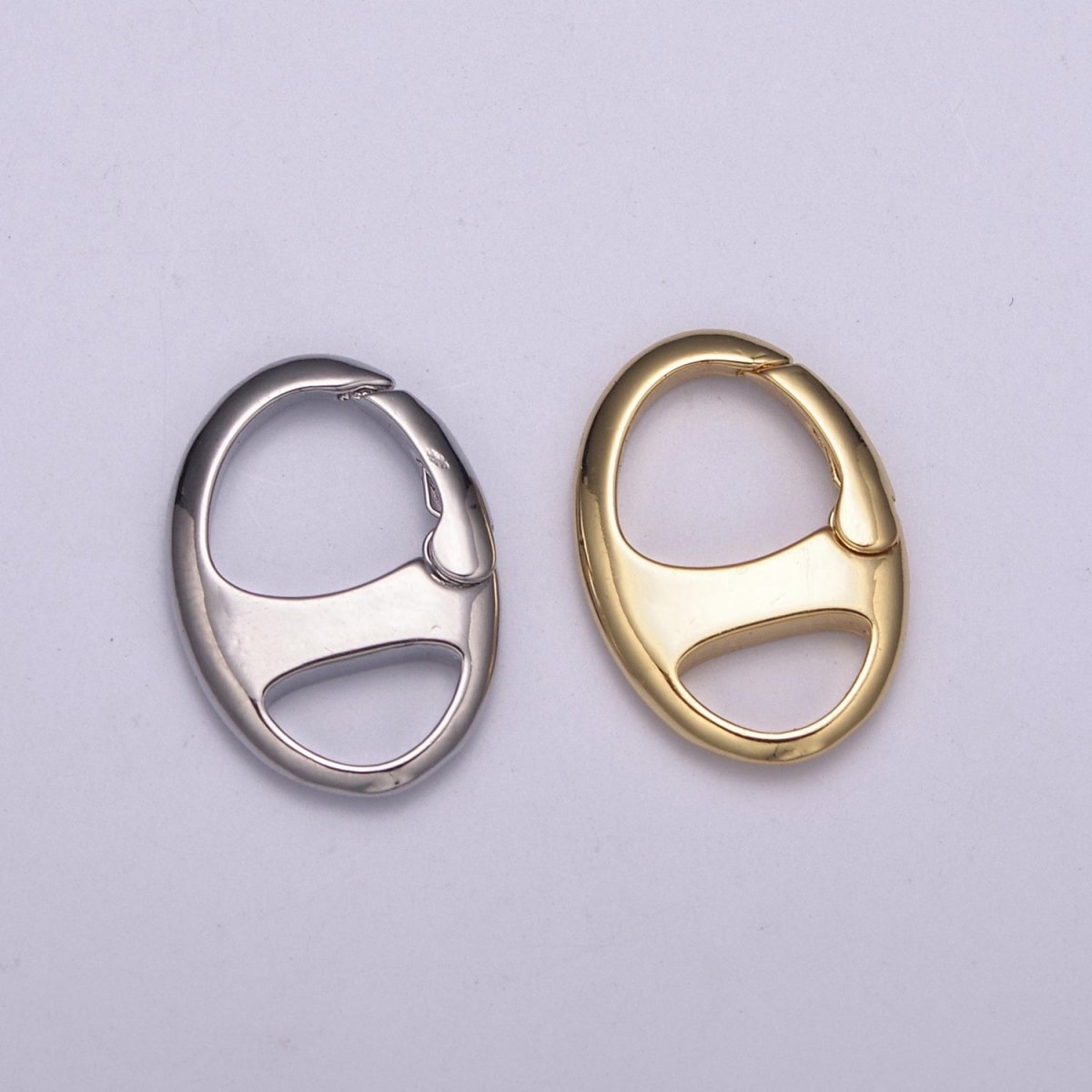 Dainty Gold Spring Gate Ring, Push Gate ring, Soda Tab Clasp 14K Gold Filled Clasp for Charm Holder Connector Clasp / Link Connector L-564 L-565 - DLUXCA